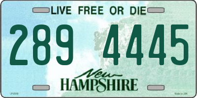 NH license plate 2894445