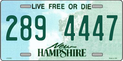 NH license plate 2894447