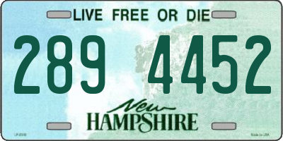 NH license plate 2894452
