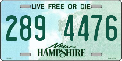 NH license plate 2894476