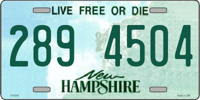 NH license plate 2894504