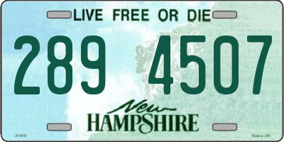 NH license plate 2894507
