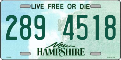 NH license plate 2894518