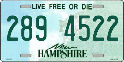 NH license plate 2894522