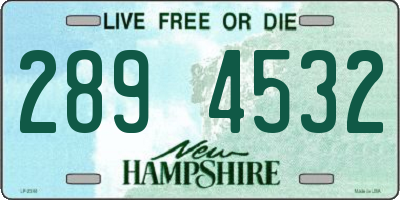 NH license plate 2894532