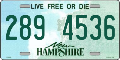 NH license plate 2894536