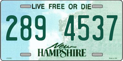 NH license plate 2894537