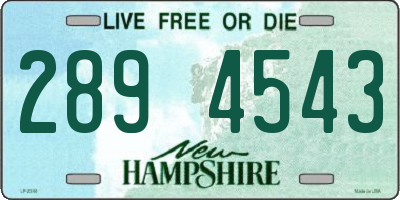 NH license plate 2894543