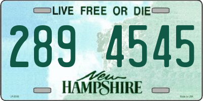 NH license plate 2894545