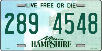 NH license plate 2894548