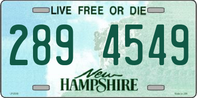 NH license plate 2894549