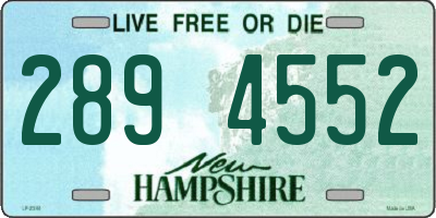 NH license plate 2894552