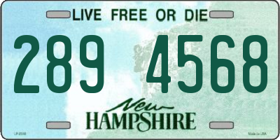 NH license plate 2894568