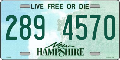 NH license plate 2894570