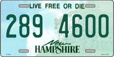 NH license plate 2894600