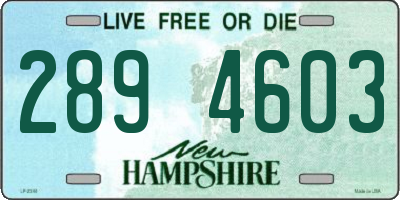 NH license plate 2894603