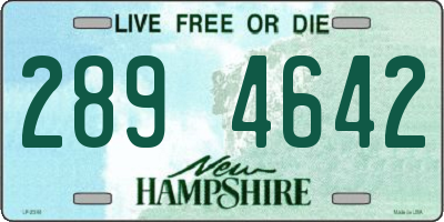 NH license plate 2894642