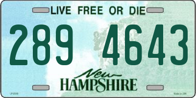 NH license plate 2894643