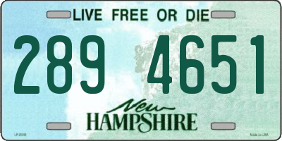 NH license plate 2894651
