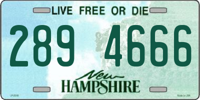 NH license plate 2894666