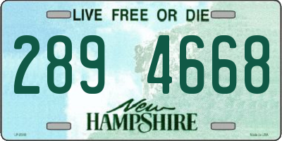 NH license plate 2894668