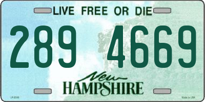 NH license plate 2894669