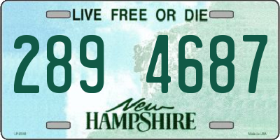 NH license plate 2894687