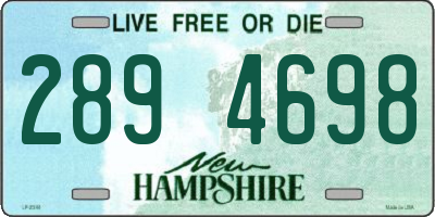 NH license plate 2894698