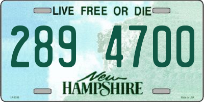 NH license plate 2894700
