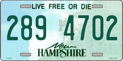 NH license plate 2894702