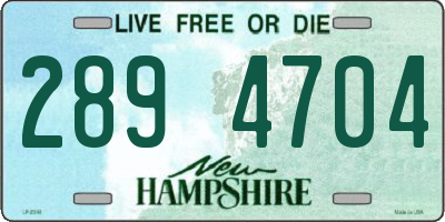 NH license plate 2894704