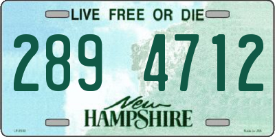NH license plate 2894712