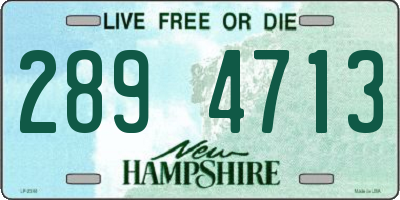 NH license plate 2894713
