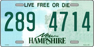 NH license plate 2894714
