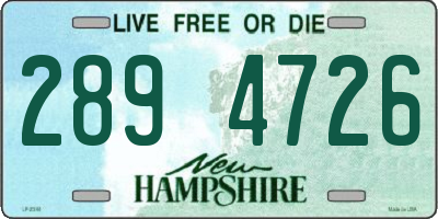 NH license plate 2894726