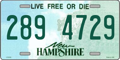 NH license plate 2894729