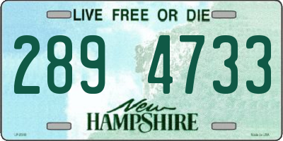 NH license plate 2894733