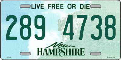 NH license plate 2894738