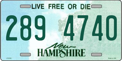 NH license plate 2894740