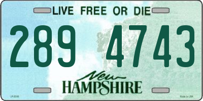 NH license plate 2894743