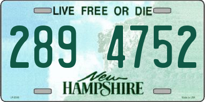 NH license plate 2894752