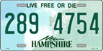 NH license plate 2894754