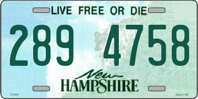 NH license plate 2894758
