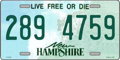 NH license plate 2894759