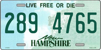 NH license plate 2894765