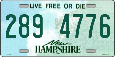 NH license plate 2894776