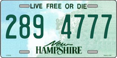 NH license plate 2894777