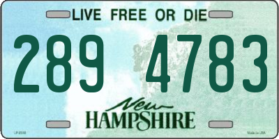 NH license plate 2894783