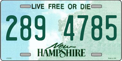 NH license plate 2894785