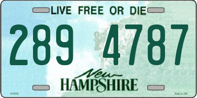 NH license plate 2894787